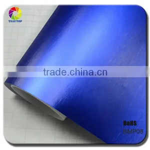 TSAUTOP BMP Brushed Matte Chrome Auto Car Wrap thumbnail-5