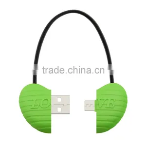 2015 New Design Love Cable USB Sync Data Charging Cable 150mm and O Ring Length thumbnail-3