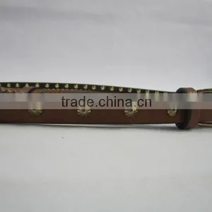 Good Quality Braid Style With PU Leather and Stud Metal Studded Belt thumbnail-1