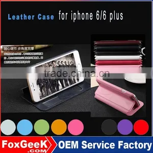 Hot New Products for 2015 Wholesale for Iphone Case , Leather Case for Iphone 6 With Double Window thumbnail-1