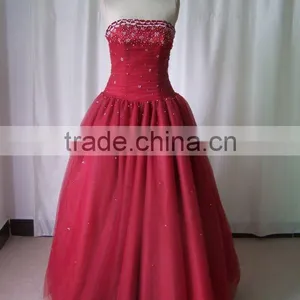 Wedding Quinceanedra Dresses Party Shiny Evening Dresses With Beads thumbnail-1