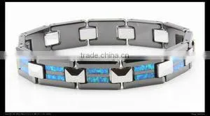 High Quality Opal Inlad Tungsten Bracelets thumbnail-1