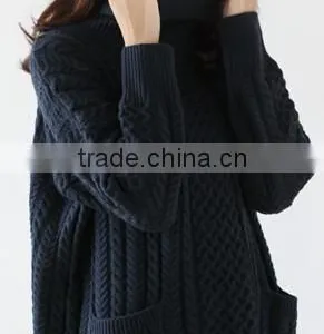 Long Pattern Warm Lady Sweater Dress thumbnail-3