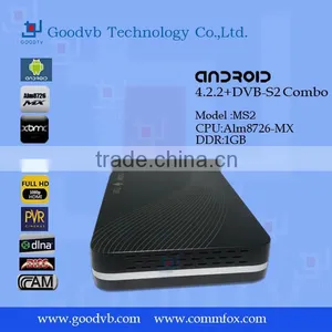 DVB S2 Android tv Box With Aml8726-mx Biss+cccam/newcam Network Sharing thumbnail-1