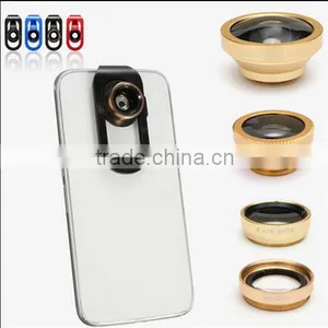4 in 1 Universal Clip Lens / Mobile Phone Lens / Clip Fisheye Lens for Smartphone thumbnail-2