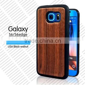OCASE High Quality TPU Wood Back Cover Case for Samsung Galaxy S6 Edge for Samsung Galaxy S6 Case thumbnail-1