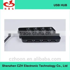 TOP Selling Products! 4-Port Usb 2.0 Hub With Individual On/off Power Switches and LED Indicators thumbnail-6