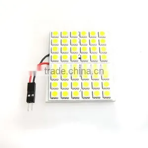 5050 SMD 48 LED Warm White Dome Bulb Light for Car Interior With 3 Adapters thumbnail-2