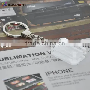 New Product China Manufacturer Sublimation Products Blank Crystal Key Chain thumbnail-2