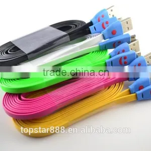 1m USB 3.0 Cable Smile LED USB Charger Cable for Android Phones thumbnail-3