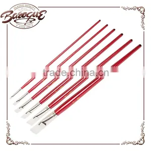 Wholesale Art Kid Paint Brush Set Artistic Painting 6pcs, Long Wooden Handle and Nylon Hair Paint Brushes for Art thumbnail-1