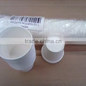 Single Wall PE Coated White Paper Cups for Coffee or Tea thumbnail-1