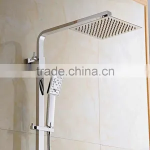Hot Sale Wall Mounted Square Design Bath&shower Faucet Set With Rainfall Shower Head thumbnail-2