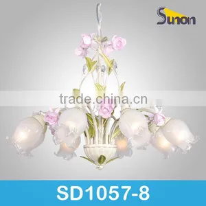 2014 Wroughtiron Paint Chandelier Handnade Color Rose Flowers Chandelier thumbnail-1