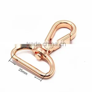 Shiny Rose Gold 25mm Swivel Snap Hook For Handbag thumbnail-2