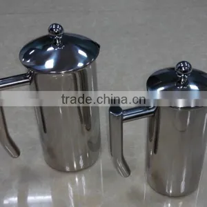 Mirror Finishing Stainless Steel French Press Coffee Pot thumbnail-1