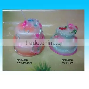 Birthday Cake Shaped Decorative Carved Decorative Candle thumbnail-1