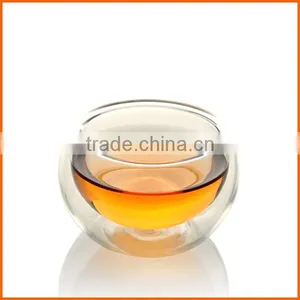 Double Wall Small Clear Glass Tea Cups thumbnail-1