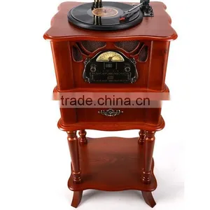 Hot High Quality Classic Wooden Radio Gramophone Luxury Retro Vinyl Phonograph Record Player Wooden Radio Gramophone thumbnail-6