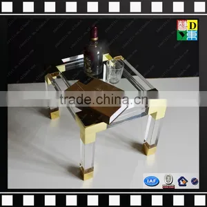Clear Acrylic Cube 2 Layers Coffee Tables With Metal From Shenzhen Yidong thumbnail-2