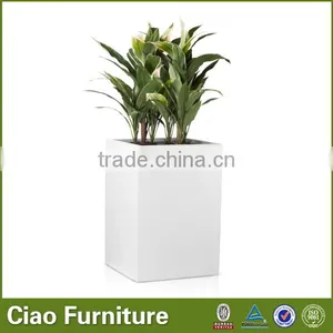 Artificial Glass Flower Vase Outdoor Fiberglass Plastic Flower Pot thumbnail-1