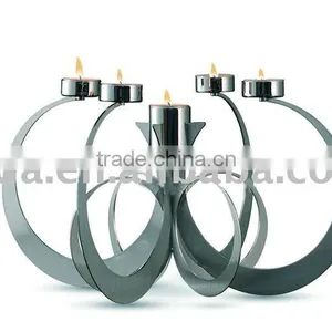 Decorate Metal Round Candle Holder thumbnail-1