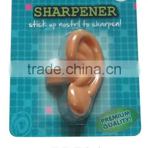 Promotioal Plastic Funny Ear Shape Blister Packing Pencil Sharpener thumbnail-1
