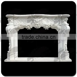 Popular Design Antique Marble Fireplace Mantels With 15 Years Factory thumbnail-2