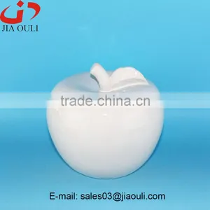 Good Sales Home Decoration White Ceramic Apple thumbnail-1