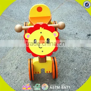 2017 Wholesale Kids Wooden Lion Toy Car Fashion Children Wooden Lion Toy Car Hot Sale Wooden Lion Toy Car W16A025 thumbnail-4