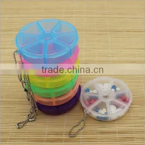 Custom Round 7 Compartment Plastic Pill Box,custom Plastic Seven Days Medicine Storage Pill Box,custom Plastic Seven Days Box thumbnail-2