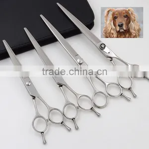 2 Colors Coating Pet Grooming SHEARS Curved or Straight Blades for DOG CAT Hair CUTTING thumbnail-4