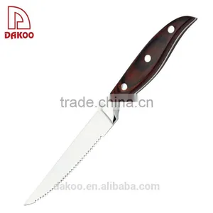 4.5'' Pakka Wood Handle With 3 Rivets Steak Knife thumbnail-3
