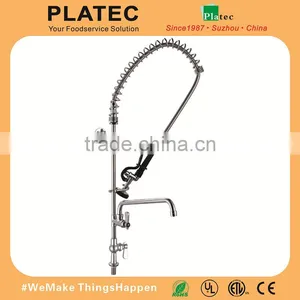 2016 Chrome Commercial Style Pot Filler Kitchen Faucet With Pre Rinse Spray thumbnail-1