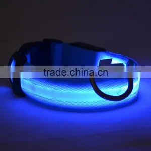 6 Colors S M L L Size LED Light Up Dog Pet Night Safety Bright Flashing Adjustable Nylon Collar thumbnail-3