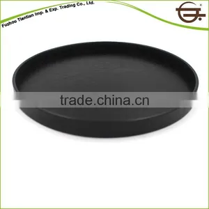 Black Round Kitchen Reusable Coffee Cup Wood Tray thumbnail-3