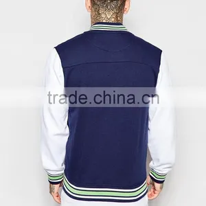 Contrast Sleeve Varsity Jacket thumbnail-2