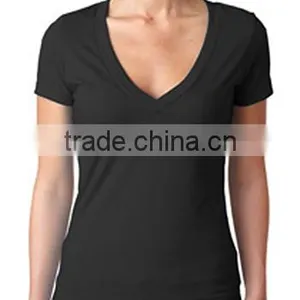 New Fashion V Round Collar T Shirt V-neck T-shirt OEM ODM Offered thumbnail-4
