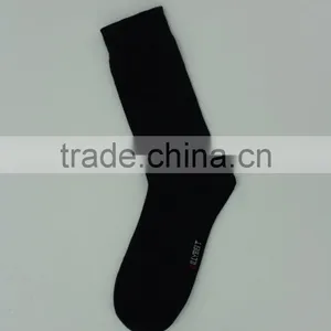 Black Cotton Socks Men Crew Dress Socks thumbnail-6