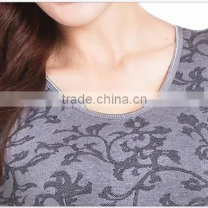 Custom 2014 New Winter Women's Modal Slim Sheath Long Johns Ladies Seamless Thermal Underwear O-neck Low Collar Top+pant Shapewe thumbnail-6