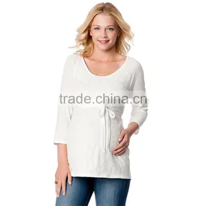 Hot Sale Cheap Pregnancy Cotton Blouse Wholesale Maternity Clothing thumbnail-1