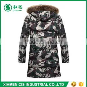 2017 Latest Design Fashion Winter Outdoor Overcoat Mens Camo Long Down Coat thumbnail-5
