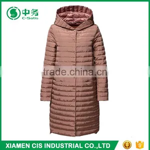 New Stylish Warmful Ultralight Ladies Long Down Filled Jacket for the Winter thumbnail-2