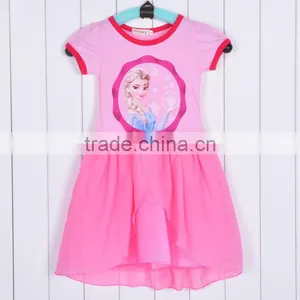 2014 Kids Baby's New Pink Blue Girls Kids One Piece Dress Tutu Dress Costume 5 Sizes SV005260# thumbnail-2