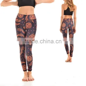 2017 Wholesale Custom Sublimation Leggings Running Gym Pants Yoga Women Fitness Leggings thumbnail-1