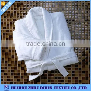 Hot Sale White 100% Cotton Terry Hotel Robe, Luxury Bath Robe thumbnail-2