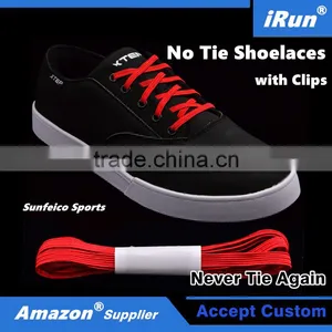 Flexible No Need Tie Footwear Laces for Outdoor Sports Sneakers - Customized No-Tie Red Shoelaces Fits Running Shoe Casual Shoes thumbnail-1