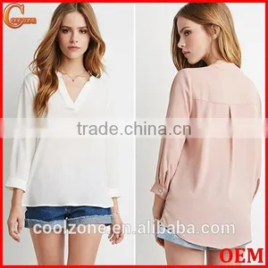 3/4 Sleeves Unlined Semi-sheer Cotton Sarees Blouse Designs for Fashion Woman Blouses thumbnail-1