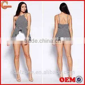 Sexy Cute Stripe off Shoulder Strap Lady Top Selling Products 2015 thumbnail-1