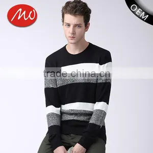 Popular Hot Sale Crew Neck Wool Stripe Sweater Pullover Men With Best Price thumbnail-1